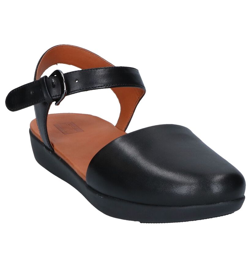 FitFlop Sandales plates en Noir en cuir (240125)