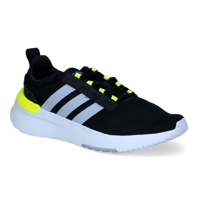 adidas Racer Zwarte Sneakers voor jongens (308053) - geschikt voor steunzolen