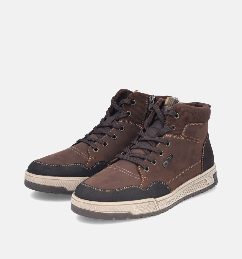 Rieker Donkerbruine Veterboots voor heren (379837)