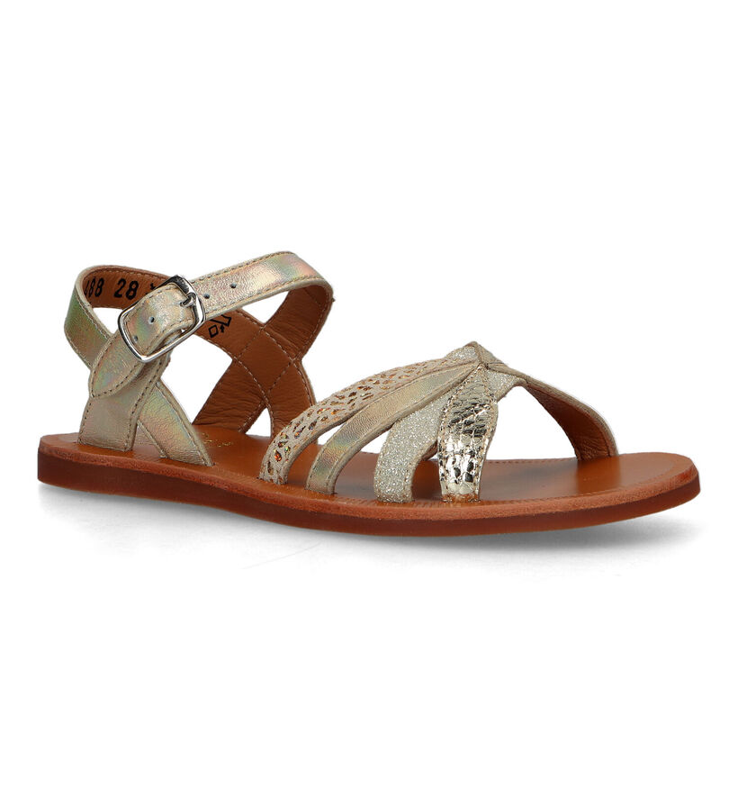 Pom d'Api Plagette Oto Gouden Sandalen voor meisjes (322875)