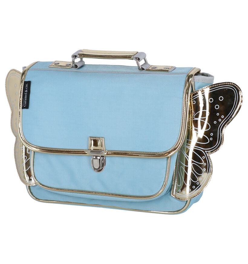 Caramel & cie Blauwe Kinderboekentas in stof (294208)