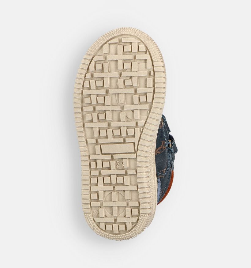 STONES and BONES Moral Chaussures hautes en Bleu foncé pour garçons (362025) - pour semelles orthopédiques