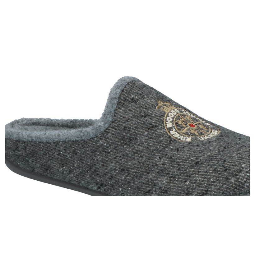 River Woods Pantoufles ouvertes en Gris en textile (231806)