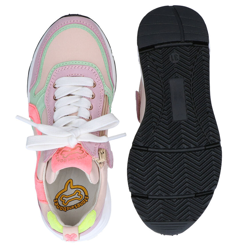 STONES and BONES Falcan Chaussures à lacets en Rose pour filles (303721) - pour semelles orthopédiques