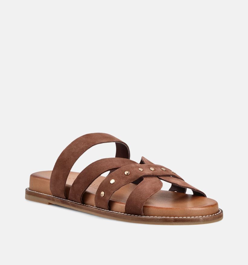 Laurent David Bruine Slippers voor dames (373616)