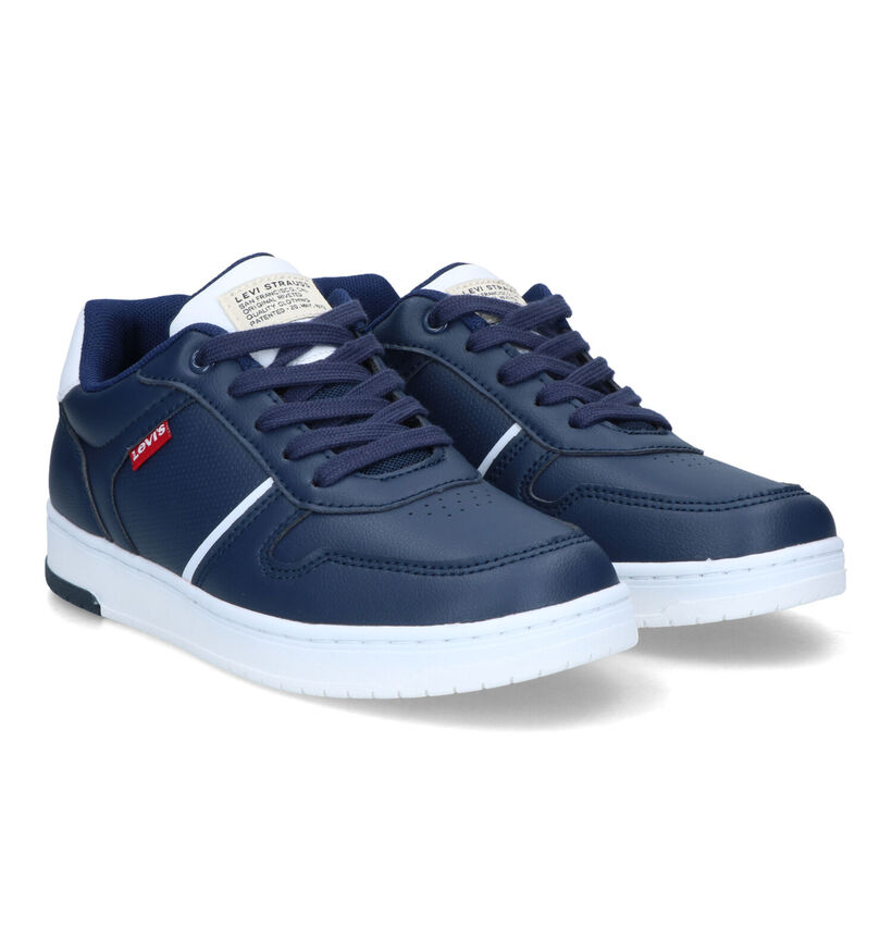 Levi's Kick T BChaussures &agrave; lacets en Bleu pour gar&ccedil;ons (338606) - pour semelles orthop&eacute;diques