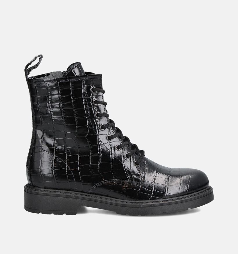 NeroGiardini Croco Zwarte Boots voor dames (363909) - geschikt voor steunzolen
