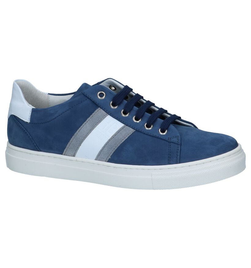 Blauwe Geklede Sneakers Hampton Bays in nubuck (243829)