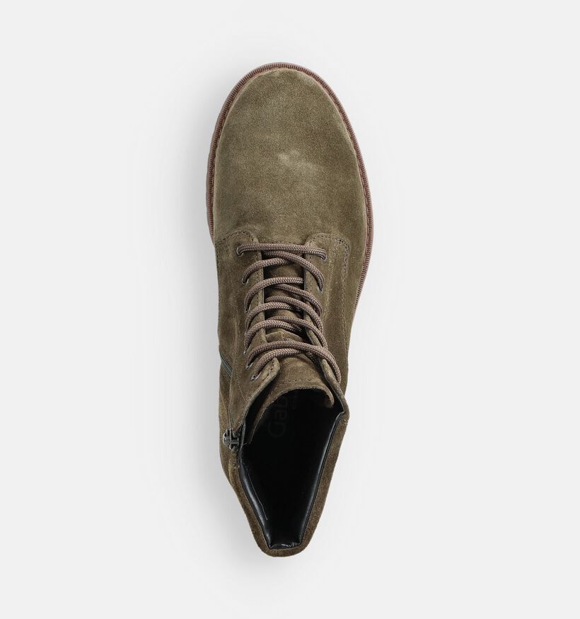 Gabor Boots à lacets en Vert kaki pour femmes (363106) - pour semelles orthopédiques