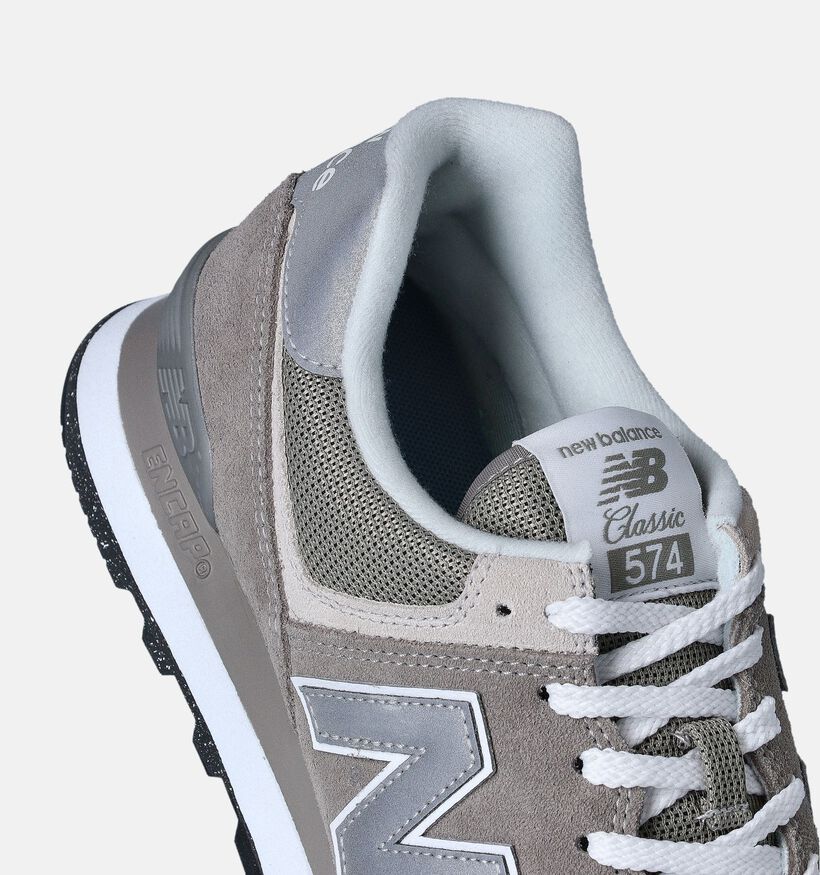 New Balance ML 574 Baskets en Gris pour hommes, garçons (350069) - pour semelles orthopédiques