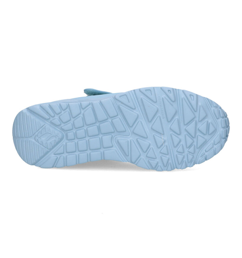 Skechers Lite Frosty Vibe Blauwe Sneakers voor meisjes (345363)