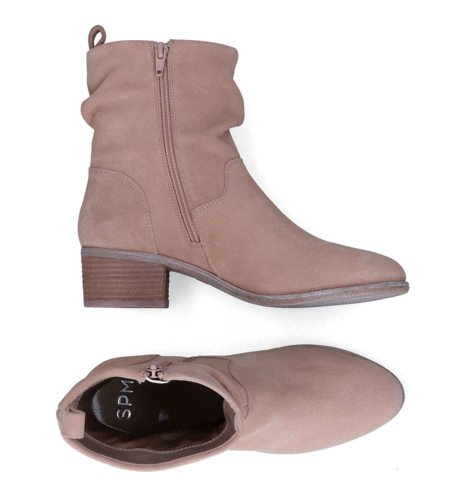 SPM Miriam Beige Enkellaarzen Dames Enkellaarsjes Online op