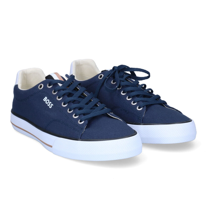 Boss Aiden Tenn Chaussures à lacets en Bleu en textile (303290)