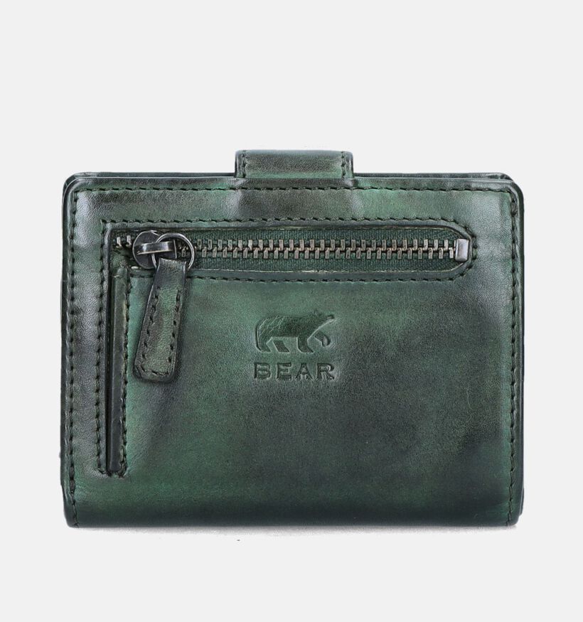 Bear Design Porte-cartes en Vert pour hommes (350751)