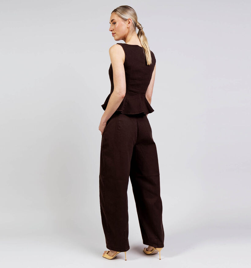 Vila Chia Barrel Donkerbruine Barrel Jeans voor dames (378582)