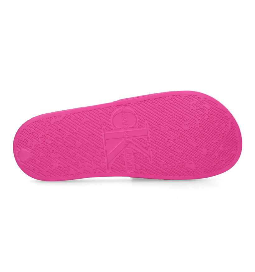 Calvin Klein Slide Monogram Roze Badslippers voor dames (321033)