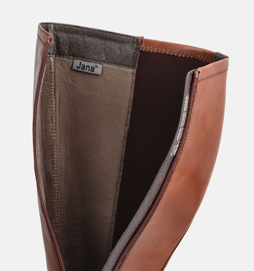 Jana Cognac Bruine Laarzen voor dames (362905) - geschikt voor steunzolen
