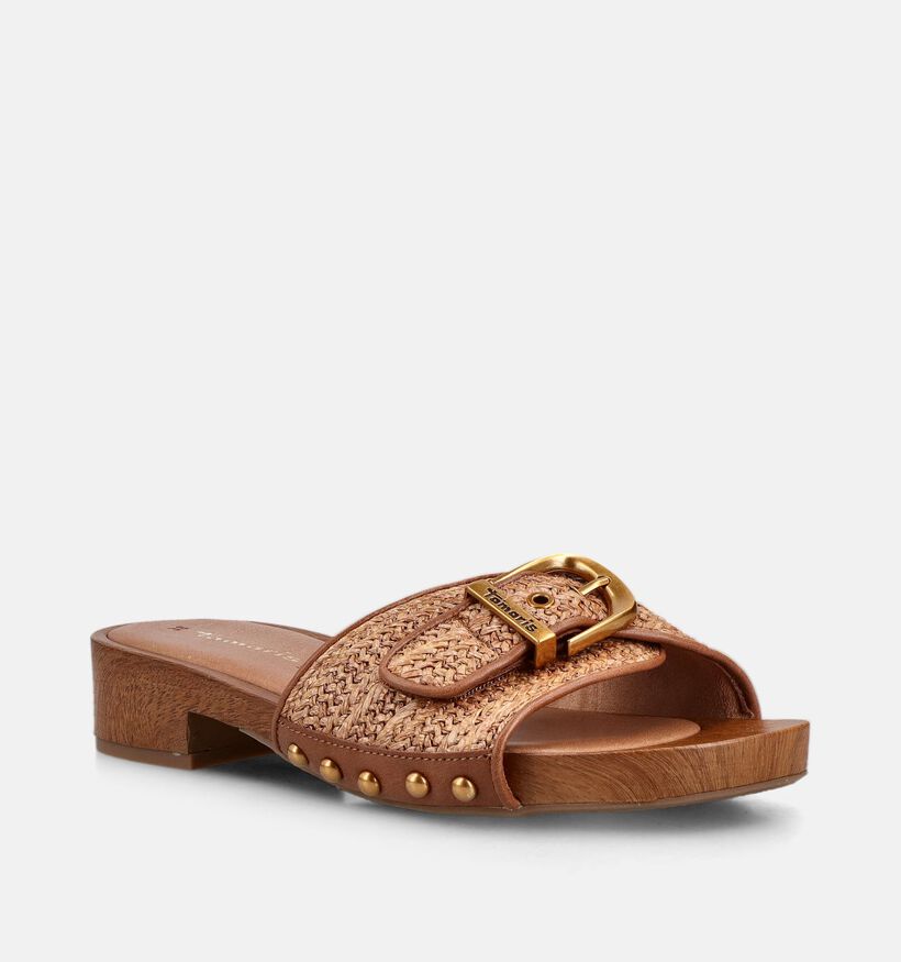 Tamaris ANTISlide Bruine Slippers met Blokhak voor dames (371780)