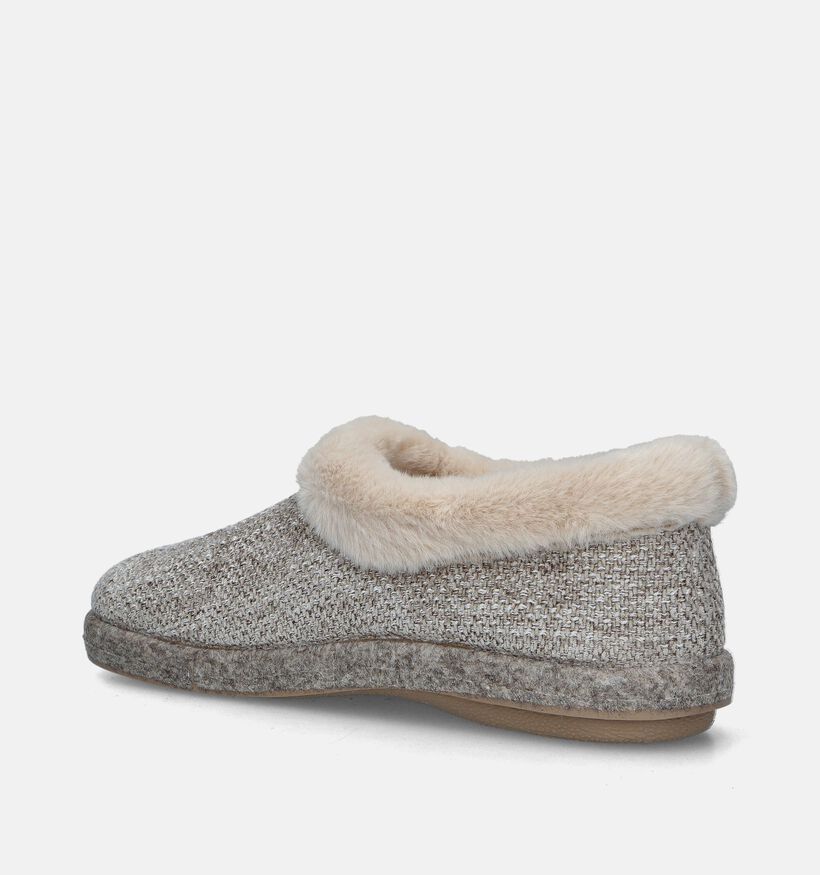 Torfs Home Pantoufles fermées en Beige pour femmes (348470) - pour semelles orthopédiques