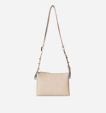 Sac porté croisé beige
