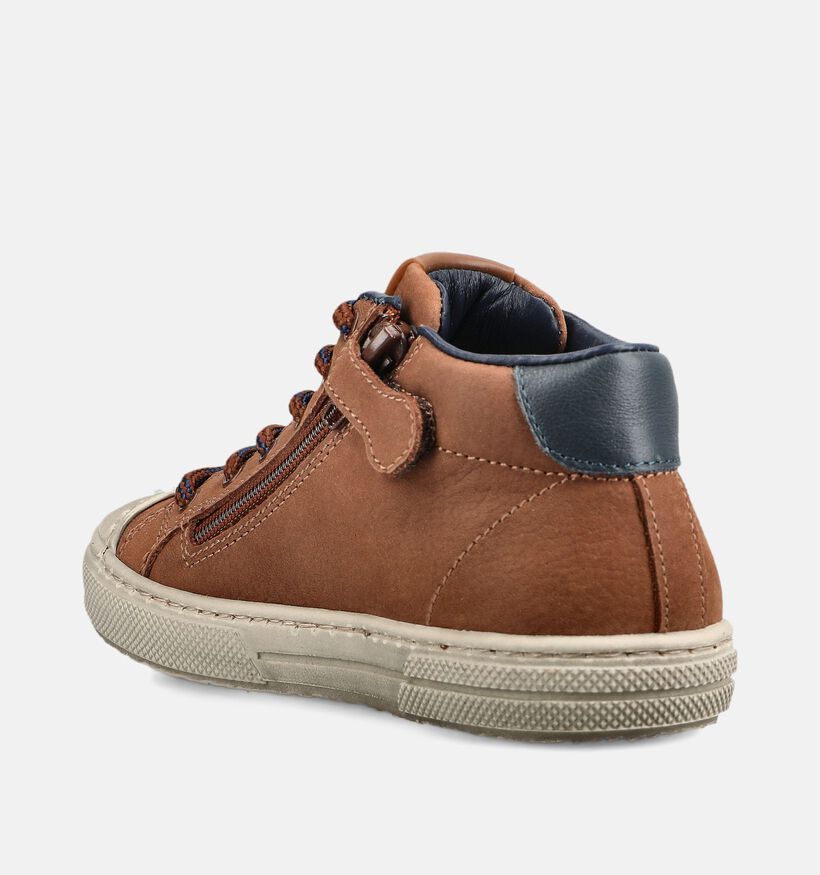 STONES and BONES Robbi Chaussures &agrave; lacets en Cognac pour gar&ccedil;ons (378205) - pour semelles orthop&eacute;diques
