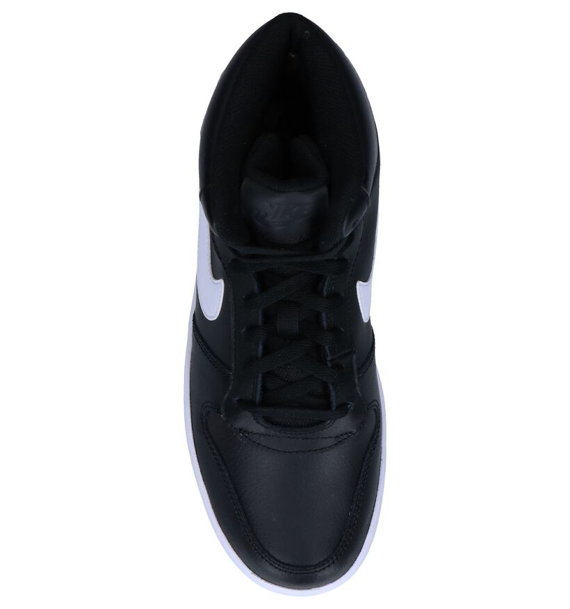 Zwarte Sneakers Nike Ebernon Mid in kunstleer (250336)