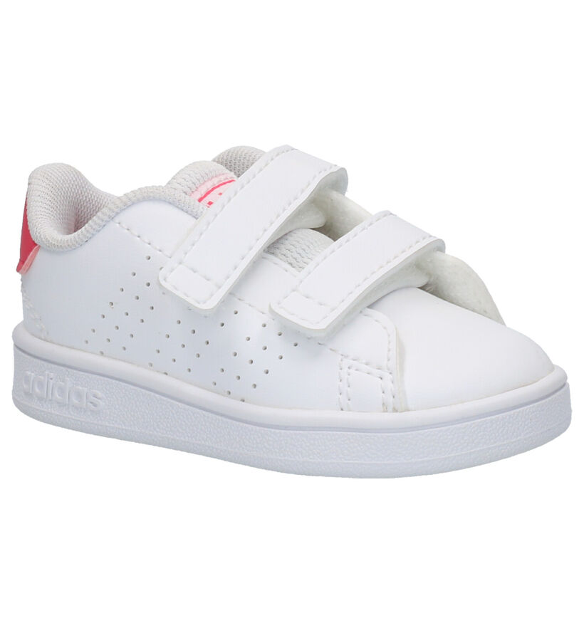 adidas Advantage I Chaussures pour bébé en Blanc en simili cuir (284709)