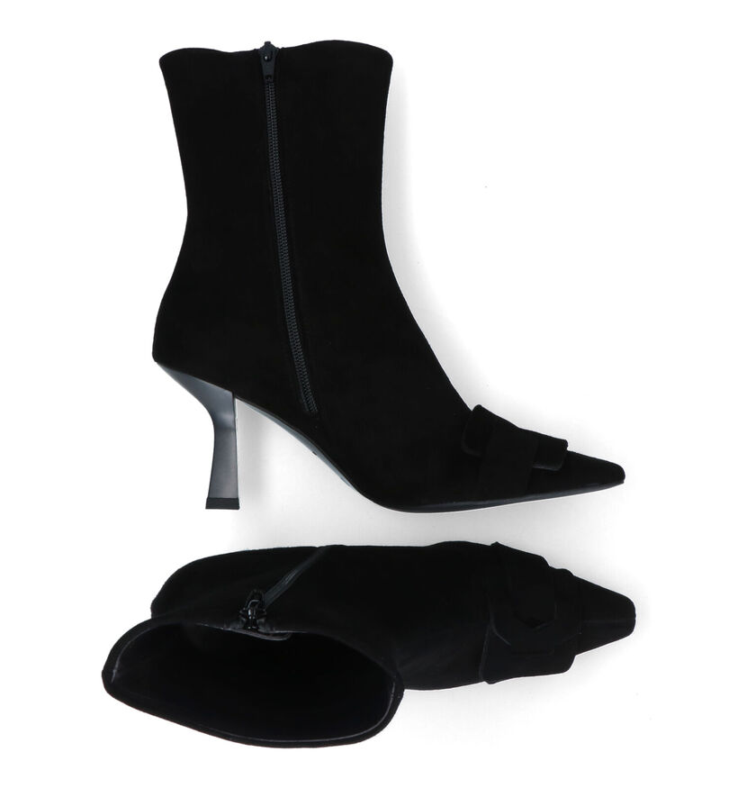 Zinda Bottines à talons en Noir pour femmes (317488)