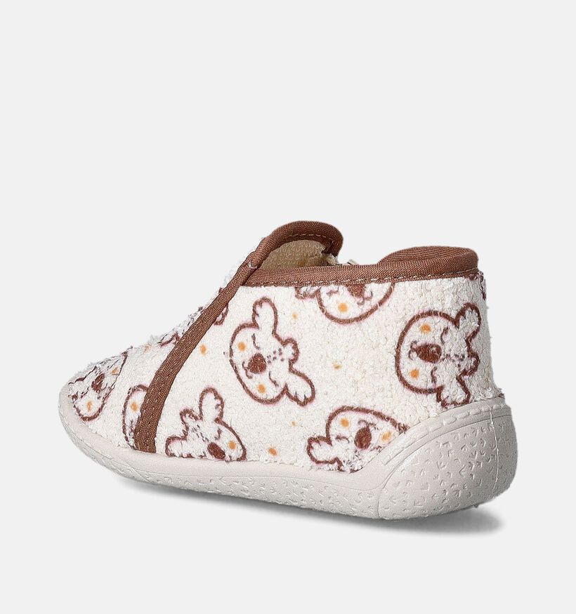Milo en Mila Beige Pantoffels voor meisjes (358497) - geschikt voor steunzolen