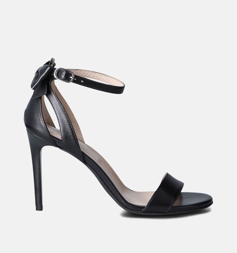 NeroGiardini Zwarte Sandalen met gesloten hiel voor dames (355965)