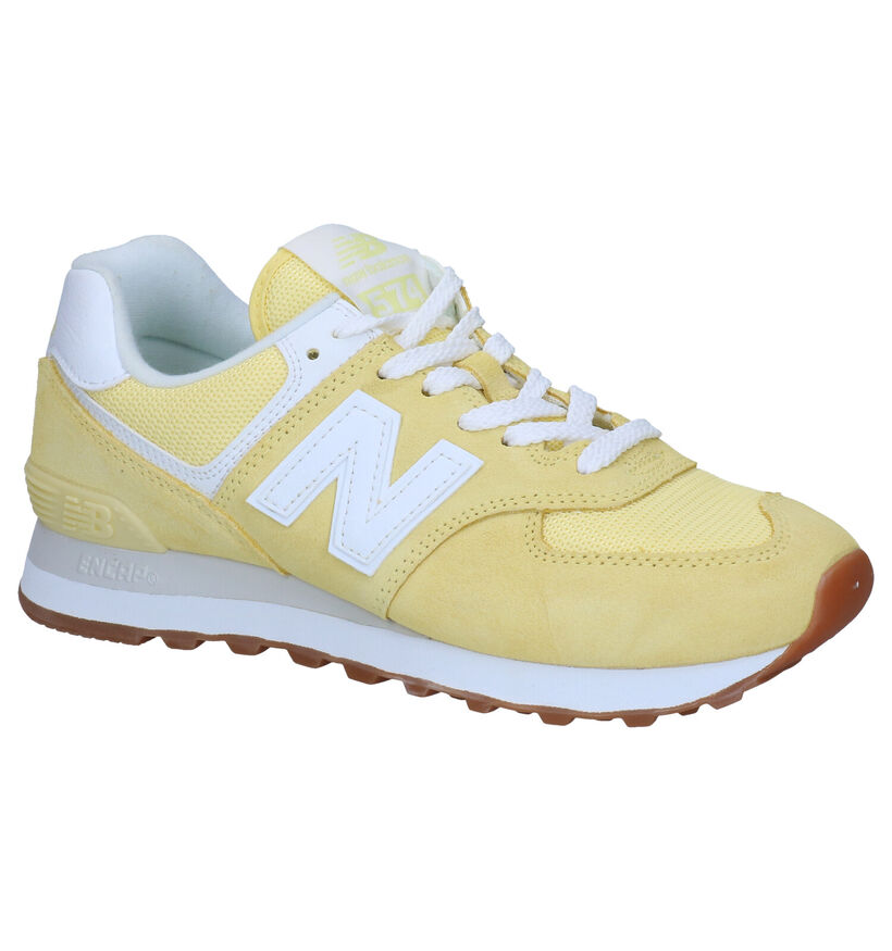 New Balance WL574 Roze Sneakers in daim (293644)