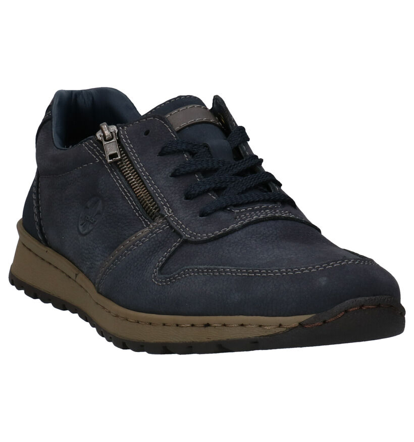 Rieker Blauwe Lage Schoenen in nubuck (281730)