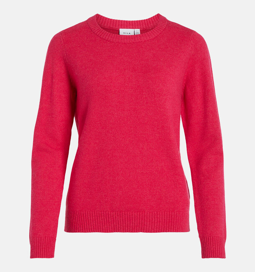 Vila Ril Pull en tricot en Fuchsia pour femmes (328851)
