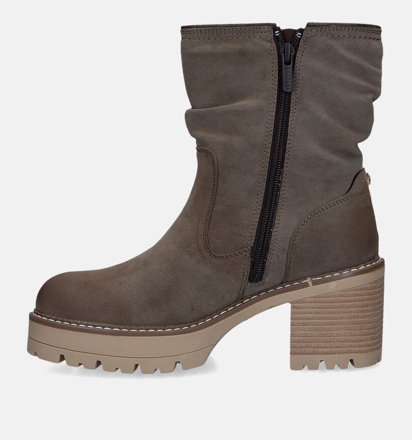 Mustang Bottines à talons en Taupe pour femmes (331685)