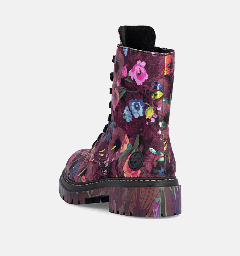 Rieker Antistress Boots &agrave; lacets en Violet/Multi pour femmes (379964)