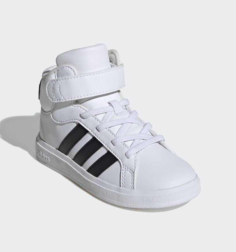 adidas Grand Court Mid K Witte Sneakers voor jongens, meisjes (343189)