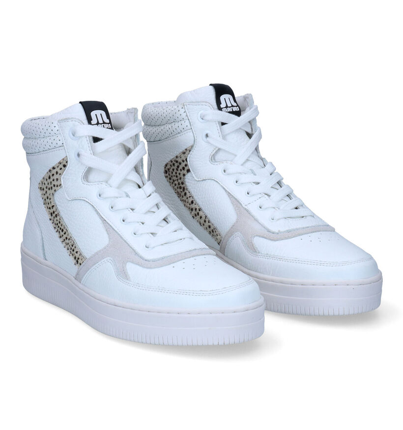Maruti Mona Witte Hoge Sneakers voor dames (307891) - geschikt voor steunzolen