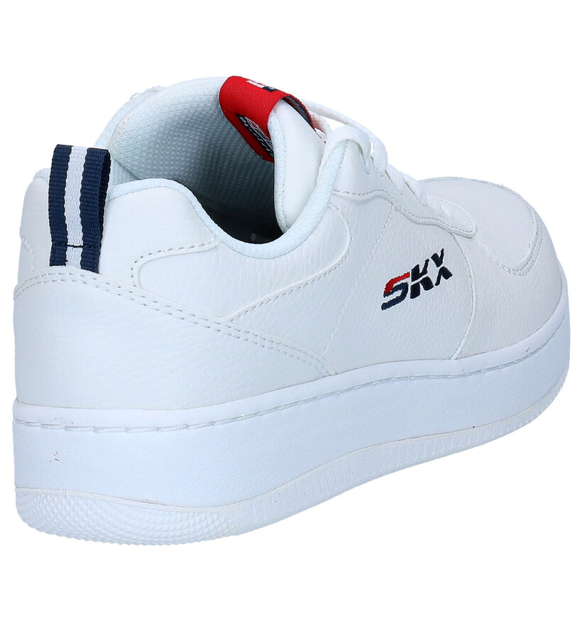 Skechers Sport Court Baskets en Blanc en cuir (279350)