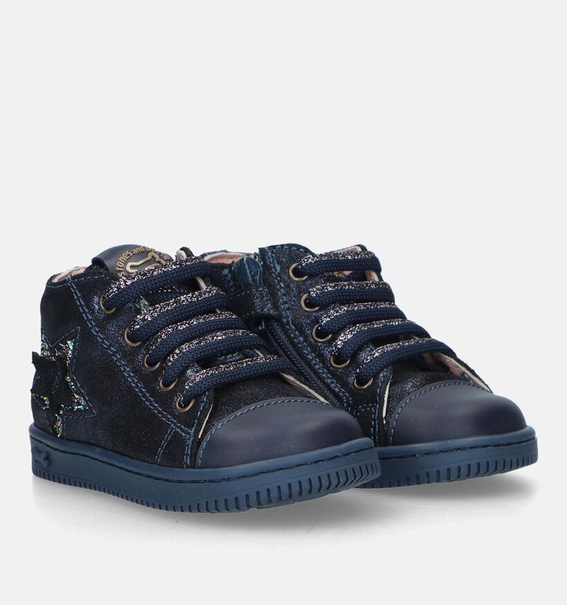 STONES and BONES Sira Blauwe Babyschoenen voor meisjes (329461) - geschikt voor steunzolen