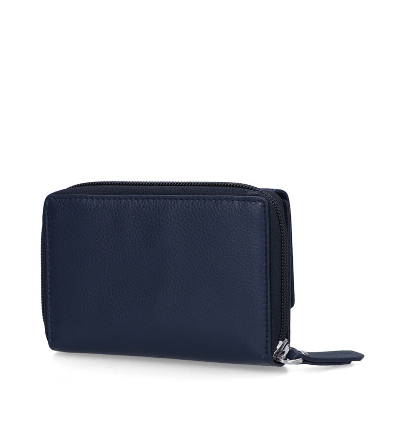 Euro-Leather Porte-monnaie zippé en Noir pour femmes (353534)