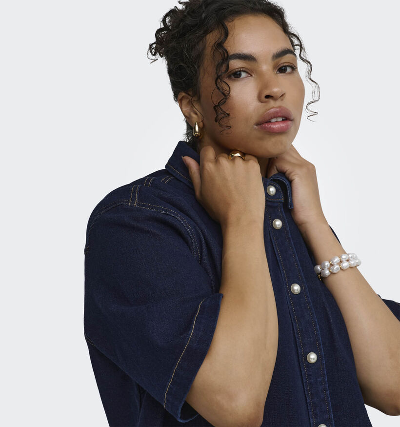 ONLY Carmakoma Madeline Robe mi-longue en Bleu fonc&eacute; pour femmes (381914)