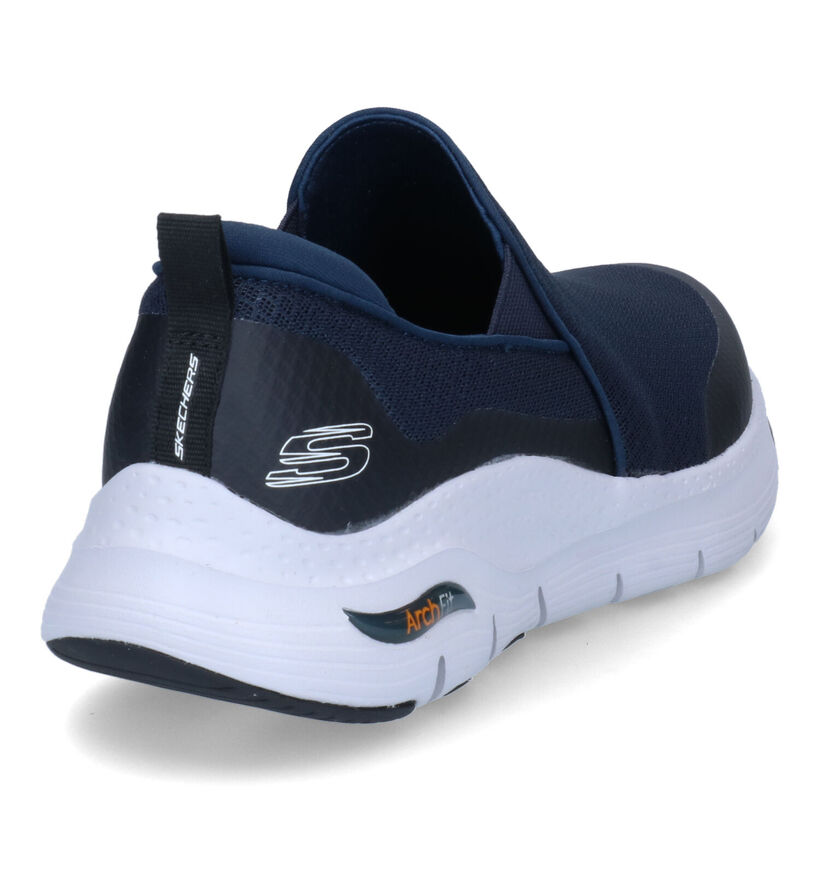 Skechers Arch Fit Banlin Blauwe Slip-on Sneakers in stof (302241)