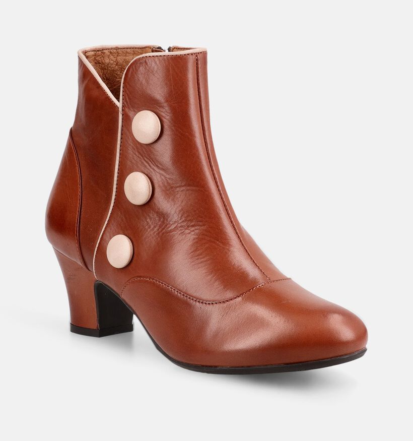 Miz Mooz Ferry Cognac Enkellaarzen met Hoge Hak voor dames (381360)