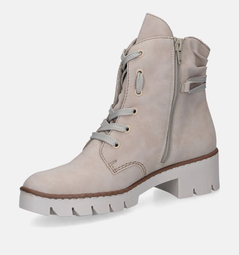 Rieker Boots à lacets en Beige clair pour femmes (312352)