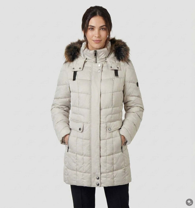 Barbara Lebek Manteau long en Ecru pour femmes (380695)