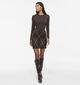 Vila Argyle Knit Donkergrijze/Bruine Rok voor dames (379739)