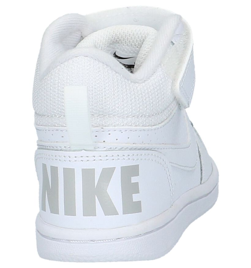 Witte Sneakers Nike Court Borough Mid PS in kunstleer (234339)