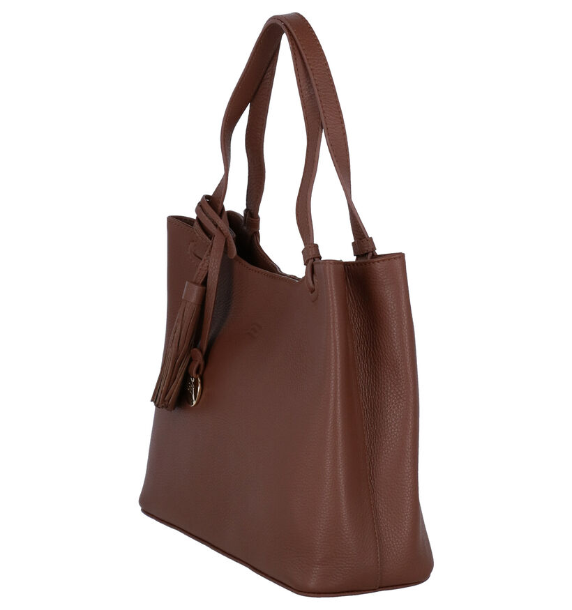 Crinkles Blauwe Schoudertas in leer (311196)