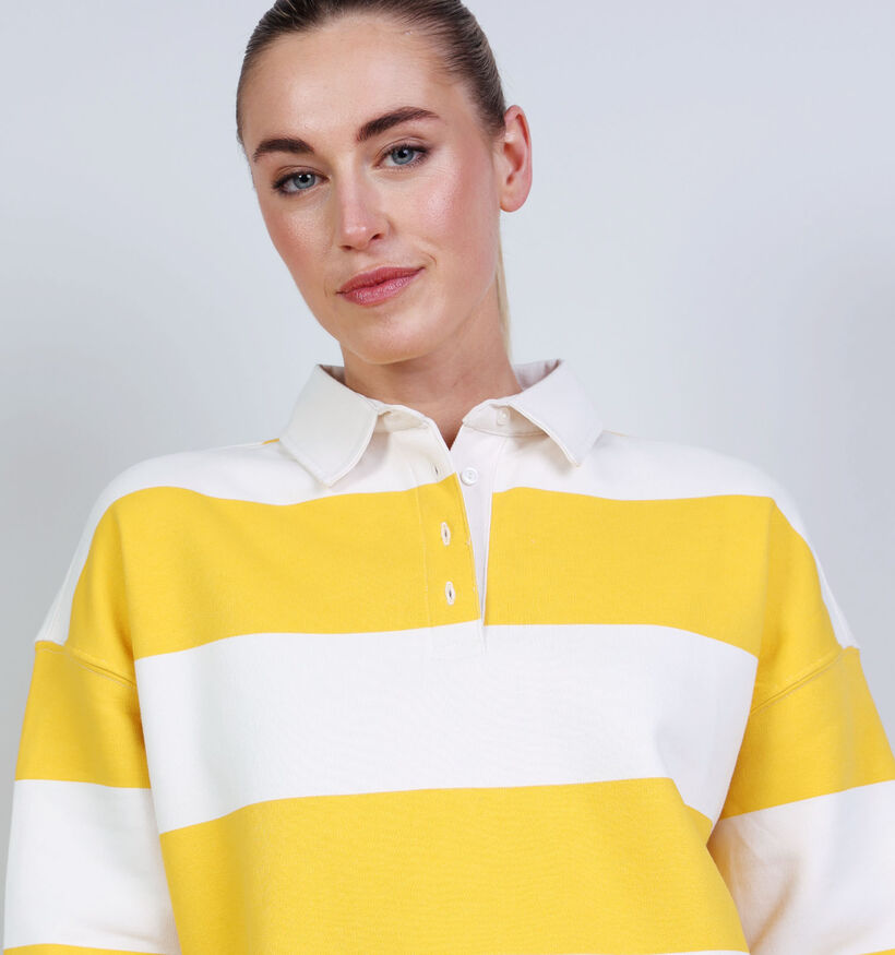The Shirt Project Gele/Ecru Polo Trui Gestreept voor dames (374338)