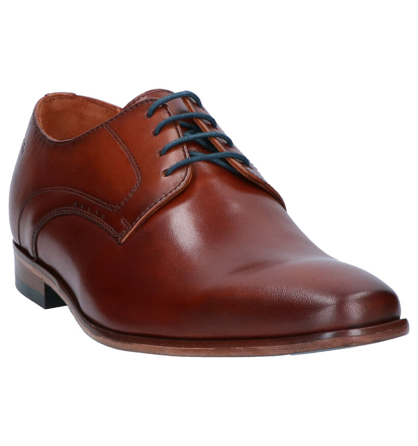 Van Lier Chaussures habillées en Cognac en cuir (272963)